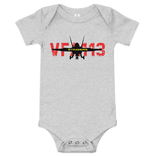Baby short sleeve one piece – athletic heather