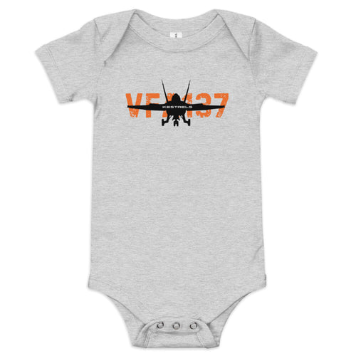Baby short sleeve one piece – athletic heather