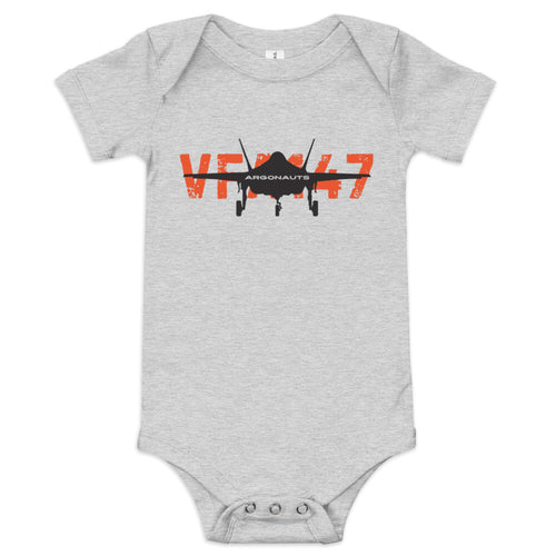 Baby short sleeve one piece – athletic heather