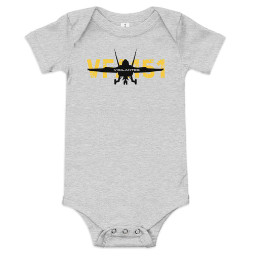 Baby short sleeve one piece – athletic heather