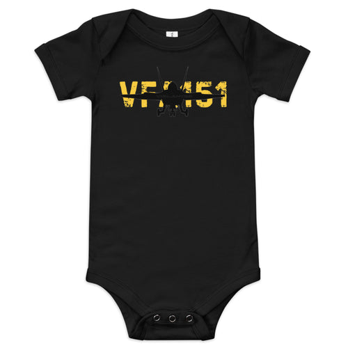 Baby short sleeve one piece – black