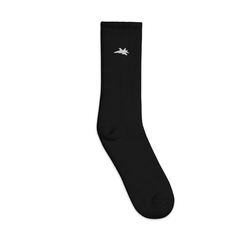 Embroidered socks – black
