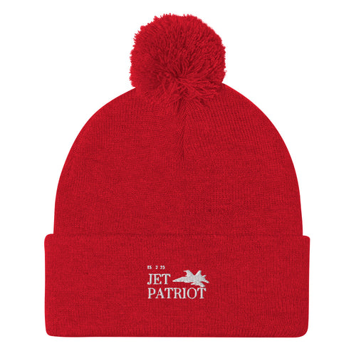 Pom-Pom Beanie – red