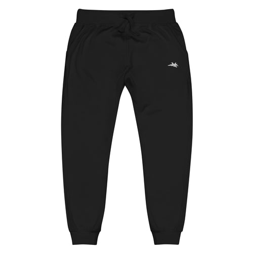 Fleece jet sweatpants – black