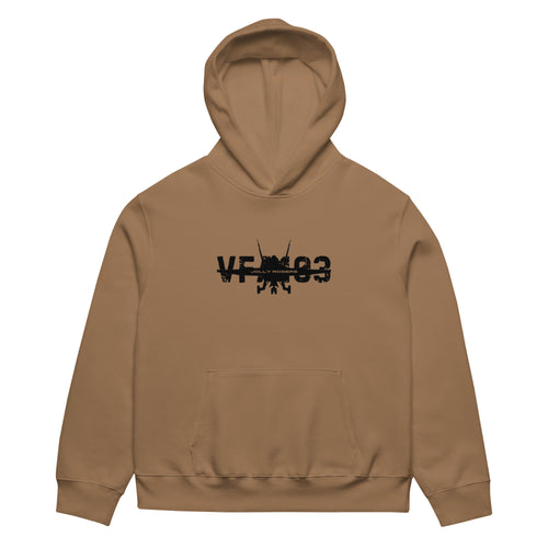 Oversized heavyweight hoodie – vintage brown