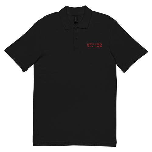 Unisex pique polo shirt – black