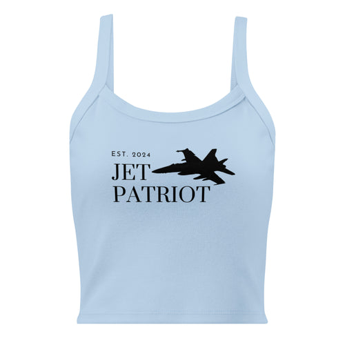 Women’s micro-rib tank top – solid baby blue blend